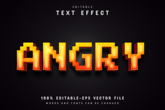 Angry Text Effect Pixel Style: Bold Retro Design for Modern Projects