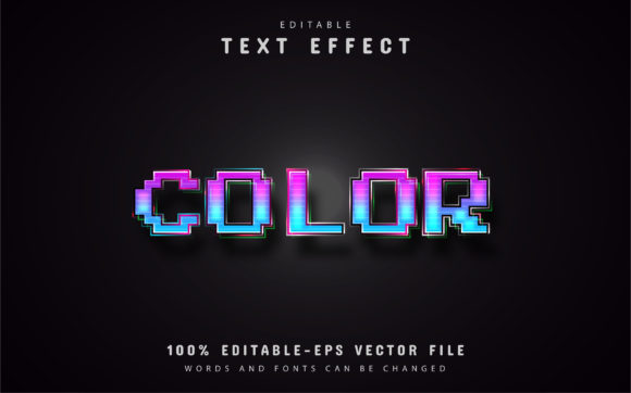 Color Pixel Text Effects: A Retro-Modern Vector for Bold Design