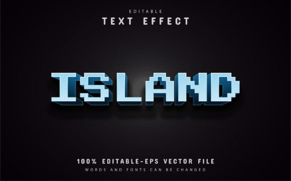 Island Pixel Text Effects: Your Vector Design Powerhouse