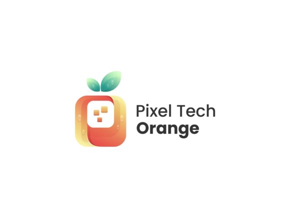 Orange Pixel Gradient Logo: A Modern Design Asset for Branding