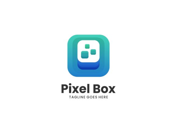 Pixel Box Gradient Logo: A Modern Vector Asset for Dynamic Branding