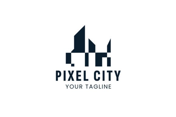 Pixel City Logo Vector Icon Illustration: A Modern Design Asset