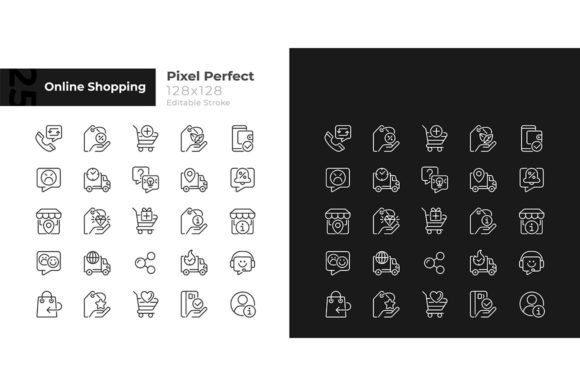 Pixel Perfect Icons for Modern Online Shopping Interfaces