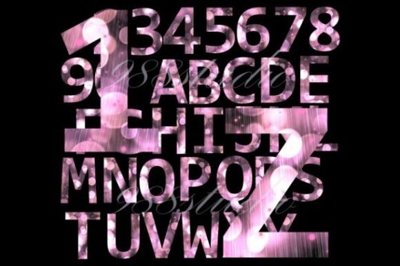 Sparkle Pink Font Png Alphabet Number: A Designer's Delight
