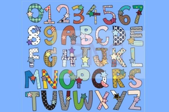 Star Alphabet Clip Art: A Playful PNG Font for Creative Projects