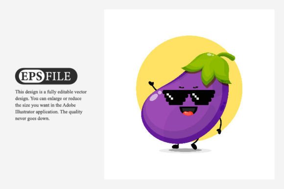 The Quirky Charm of the Cute Eggplant Character Font